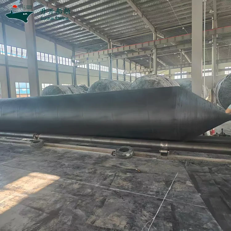 Qingdao SunKai hogedruk-drukbestendige maritieme airbags geleverd in Zuid-Korea